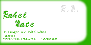 rahel mate business card
